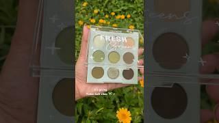 Colourpop 9pan eyeshadow palette in Fresh Greens #youtubeshorts #makeup #colourpop