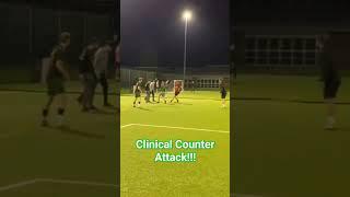 Clinical Counter Attack!!! #shortsvideo #football #soccer #shortsfeed #5aside #shortsviral #goal