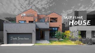 대저택 느낌 스킵플로어 96평 5룸 단독주택 대형 더블테라스가 특징인 전원주택 Skip floor Structure Double Terrace Detached House