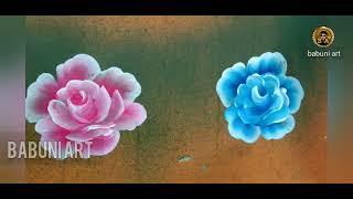 How to 3d marriage art painting // marriage art painting#marriageart#rosepainting#onestrokepainting