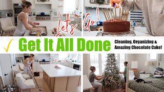 NEW! GET IT ALL DONE CLEANING, LAUNDRY, ORGANIZING, & AMAZING CHOCOLATE CAKE | HOMEMAKING 2024