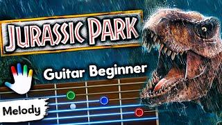 Jurassic Park Theme Guitar Lessons for Beginners John Williams Tutorial | Easy Chords+Backing Track