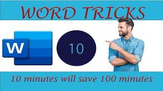 Top ten tricks in Microsoft word|Top tips in Documents formatting in Word|Word Tips