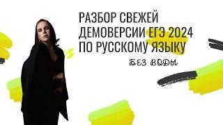 Разбор демоверсии ЕГЭ по русскому языку 2024 года.