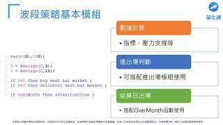 【量化通】Multicharts－波段策略的基本模組