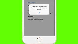How to fix Could Not Create Account. Your account cannot be created at this time.