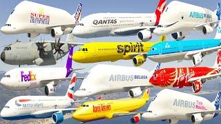 GTA V: Every Airbus Airplanes Autumn Fall Best Extreme Longer Crash and Fail Compilation (60FPS)