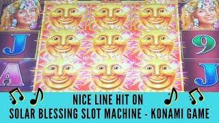 NICE LINE HIT ON SOLAR BLESSING SLOT MACHINE - KONAMI GAME - SunFlower Slots