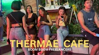 Thermae Cafe Freelancers. Nana Plaza to Asok, Sukhumvit Road Nightlife Walk, Updated!