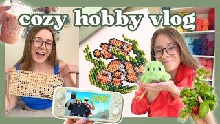 A Week of Cozy Hobbies  crochet, gaming, gem painting, and gardening!