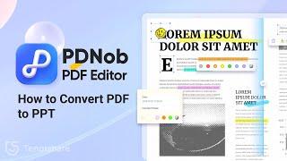 PDNob PDF Editor Gudie - How to Convert PDF to PPT?