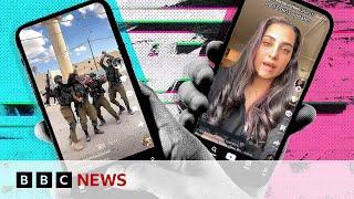 The Israel-Gaza battles raging on TikTok and X - BBC News