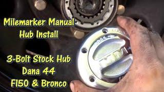Milemarker Manual Locking Hub Install - 80 - 96 F150 & Bronco  @GettinJunkDone
