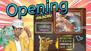 **OPENING DETECTIVE PIKACHU CARDS** Charizard GX Case File Opening!