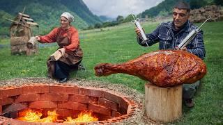 How to Roast Beef Leg with Citrus Marinade in a Village Pit Oven!
