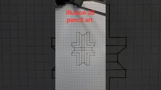  Illusion Easy 3D Pencil Art Tutorial  #art #3dart #3d #3dillusion #youtubeshorts #opticalillusion