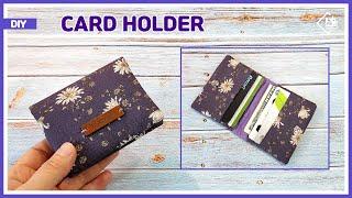 DIY Easy Card Holder / Mini Card Wallet / sewing tutorial [Tendersmile Handmade]