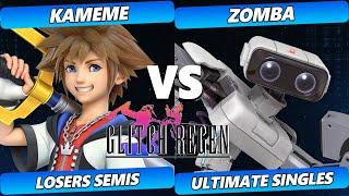 Glitch Regen Losers Semis - Zomba (ROB) Vs. Kameme (Sora) Smash Ultimate Tournament