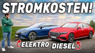 Darum versagt Elektro vs. Diesel! Mercedes E-Klasse vs. Mercedes EQE