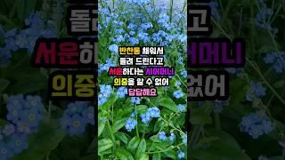 반찬통 채워서 돌려 드린다고 서운하다는 시어머니 의중을 알 수 없어 답답해요