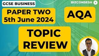 Topic Review for Paper 2 - AQA GCSE Business