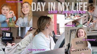 a chill + productive DAY IN MY LIFE  hanging w/ bug, cleaning, errands, haul, editing + more!