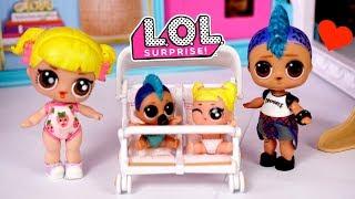 Barbie Doll Babysitting LOL Baby Goldie & Punk Boi Family