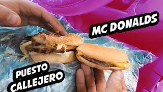 Comparando 2 Hamburguesas de $49 | Mc Donalds VS  Puesto de la calle