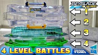 Beyblade Burst 4-Level Beystadium Battles - Hasbro's Battle Tower + Interstellar Drop Beystadium