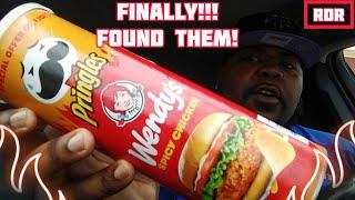 PRINGLES WENDYS SPICY CHICKEN SANDWICH CHIPS REVIEW! 