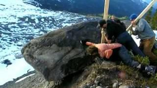 Boulder Push at Galore Creek, B.C.