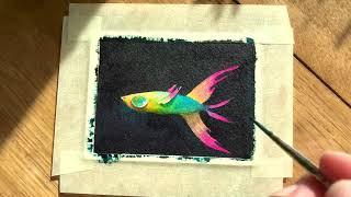 Artist At Work Avisad Ray Colorful Time lapse Watercolor Painting