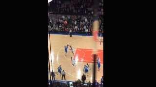 Winning shot Dirk Nowitzki 24/02/14 view from Chase bridges at Madison Square Garden Mavs vs Knicks