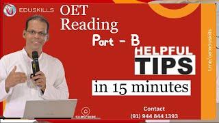 Edu Skills OET: OET Reading Part - B | top tips ,tricks & strategies|OET Tips & Tricks|OET made easy