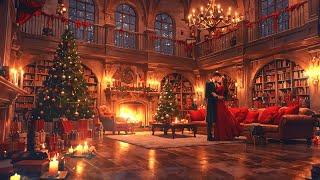 Cozy Christmas Nocturne with fireplace: Dark Academia Piano in a Vampire's Castle