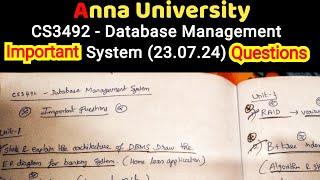 cs3492 DBMS | important questions | how to study easy ? | database management system|anna university