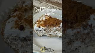 Fast and Easy No Bake Butterfinger Pie! The best dessert pie to make in a pinch! Summer bbq dessert
