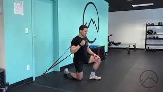 Band Half-Kneeling Diagonal Press