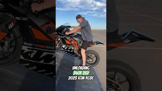 Unloading $40K KTM RC8C Race Bike #KTM #RC8C #motorcycle