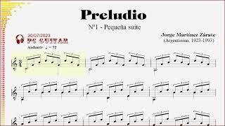 Zárate, Pequeña suite - 1. Preludio, guitar demo