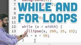 4.1: while and for Loops - p5.js tutorial