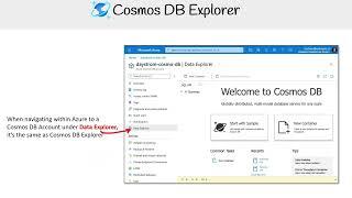 AZ 305 — Cosmos DB Explorer