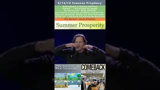 Summer Prosperity, American Auto Industry, Seasons prophecy - Kim Clement 6/14/14