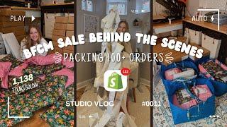 BFCM Behind the Scenes | 100+ Orders and 1,138 Items Sold! | Small Business Vlog | Successful Sale