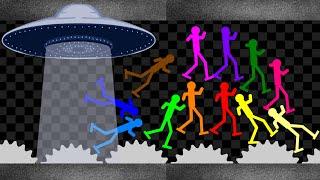 Survival Stickman Race: Run From UFO