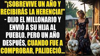 "¡Sobrevive un año y recibirás la herencia!" - dijo el millonario y envió a su hija al pueblo. Pero