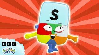 Super Alphablock S! ️ | Letter of the Week | Learn to Spell | @officialalphablocks