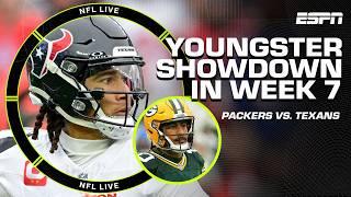 YOUNGSTER SHOWDOWN  Can Jordan Love's Packers take down C.J. Stroud's Texans? | NFL Live