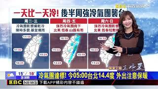 【淑麗氣象】冷氣團達標！ 今05：00台北14.4度 外出注意保暖@newsebc