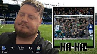 EVERTON 0 V 0 NEWCASTLE - ROBBED OF A PEN! - GORDON MISSES 